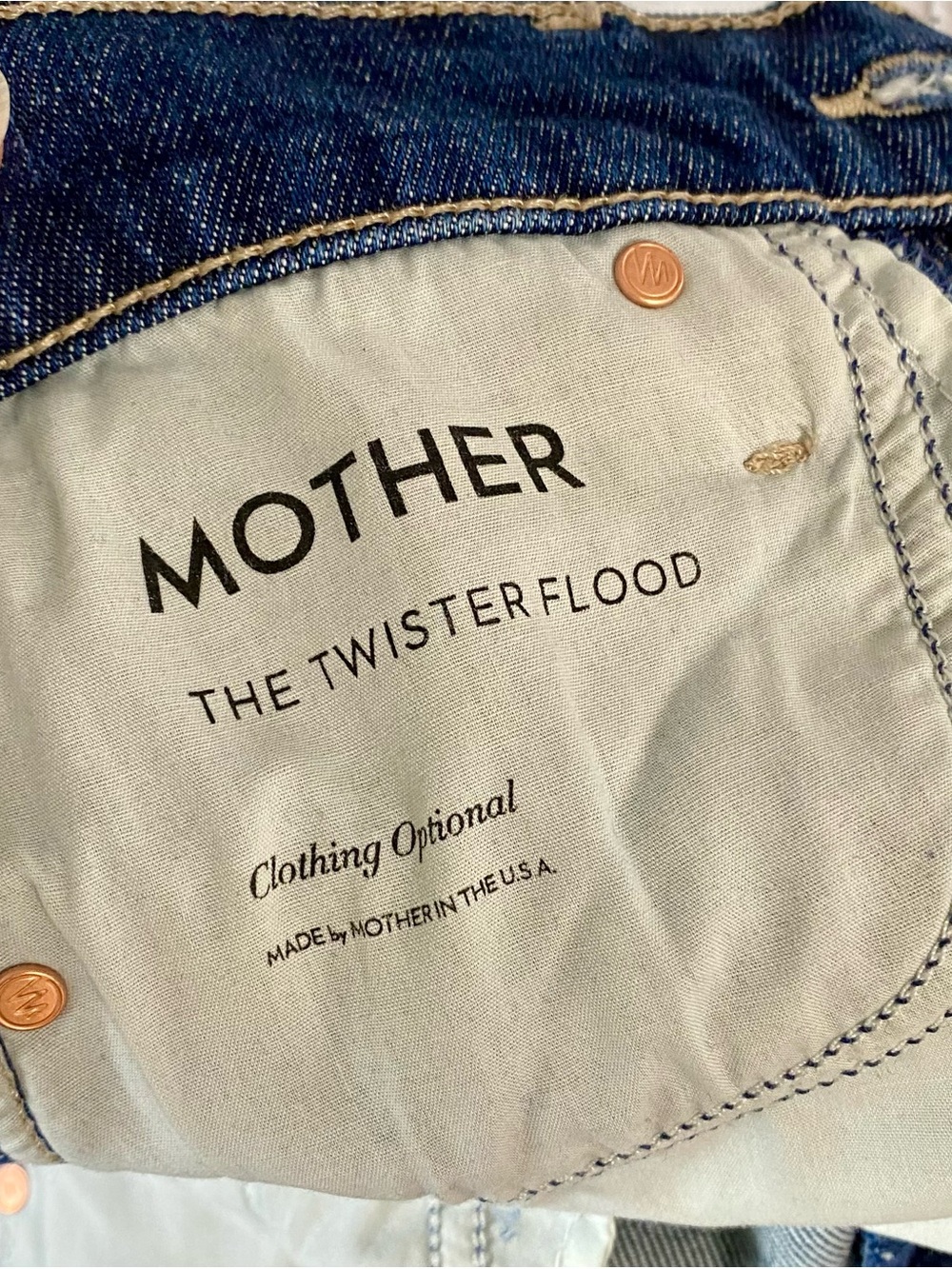 Mother The Twister Flood Clothing Optional Dark Wash Wide Leg Jeans Sz 23 - Picture 4 of 15